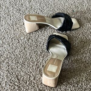 Dolce Vita Black and Cream Mules